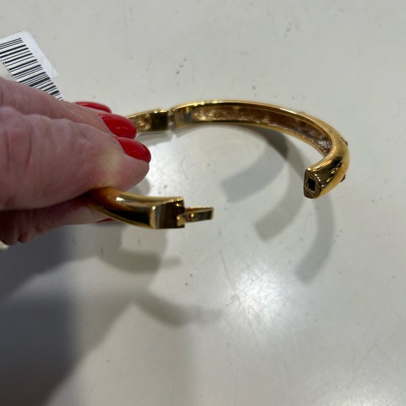 Bloomingdales bought Beautiful Gold Bangle Bracelet with Multi-Colored Stones - Picture 8 of 16